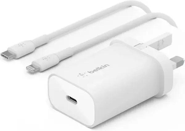 BELKIN BOOST CHARGE WALL CHARGER WITH PPS+USB-C CABLE WITH LIGHTNING CONNECTOR | 25W
